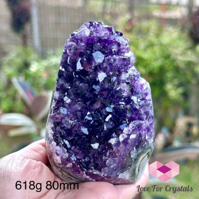 Amethyst Geode Druse (Brazil) Aaaa Grade 618G 80Mm Raw Crystals