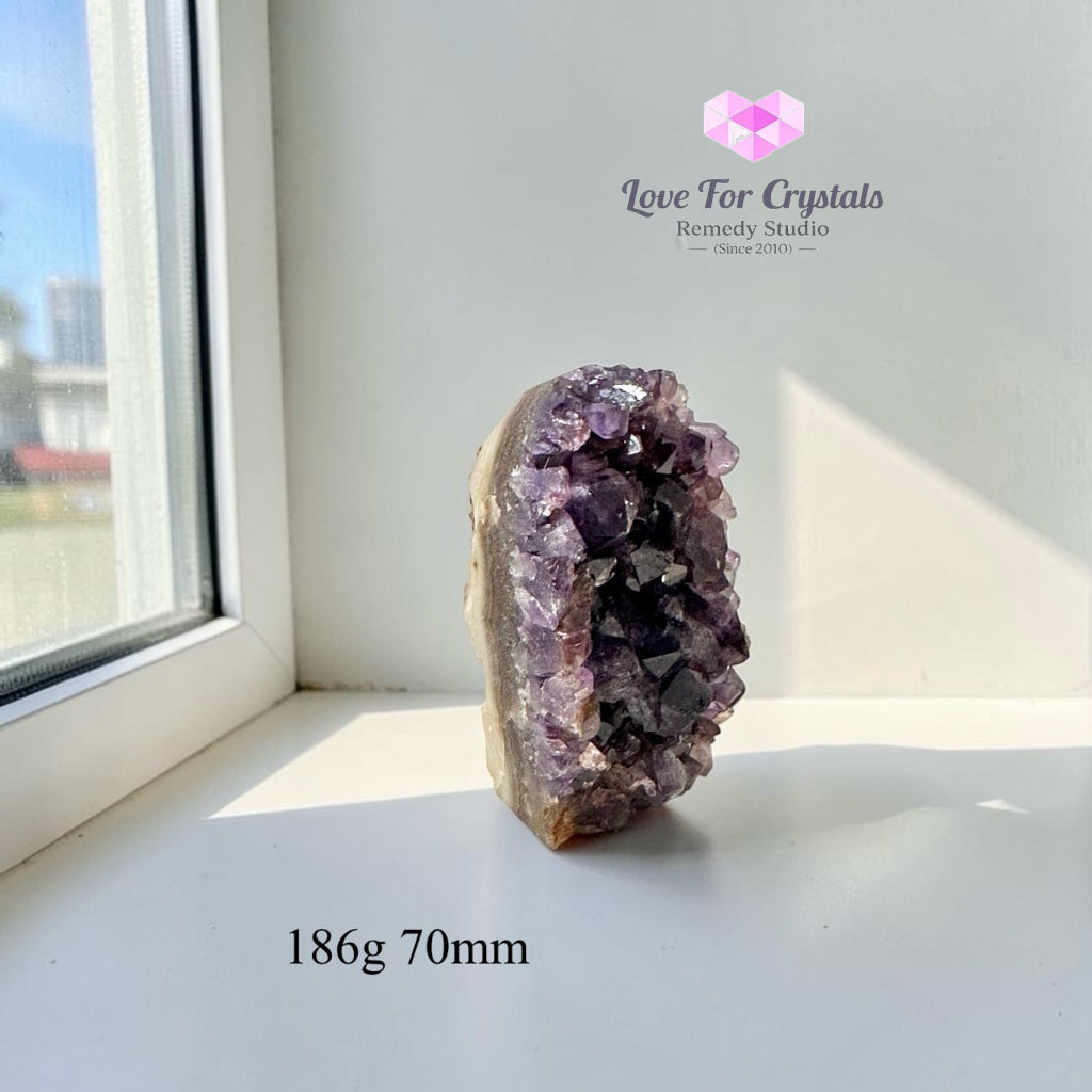 Amethyst Geode Druse Cluster (Success Anchor) - 186g 70mm - Amethyst