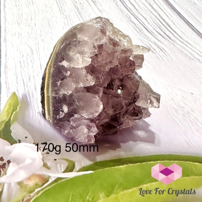 Amethyst Mini Geode Druse (Brazil) 170G 50Mm Raw Crystals