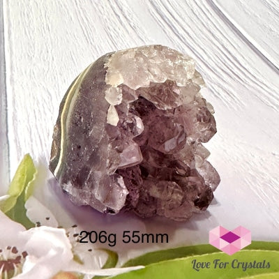 Amethyst Mini Geode Druse (Brazil) 206G 55Mm Raw Crystals