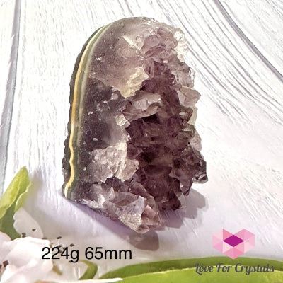 Amethyst Mini Geode Druse (Brazil) 224G 65Mm Raw Crystals