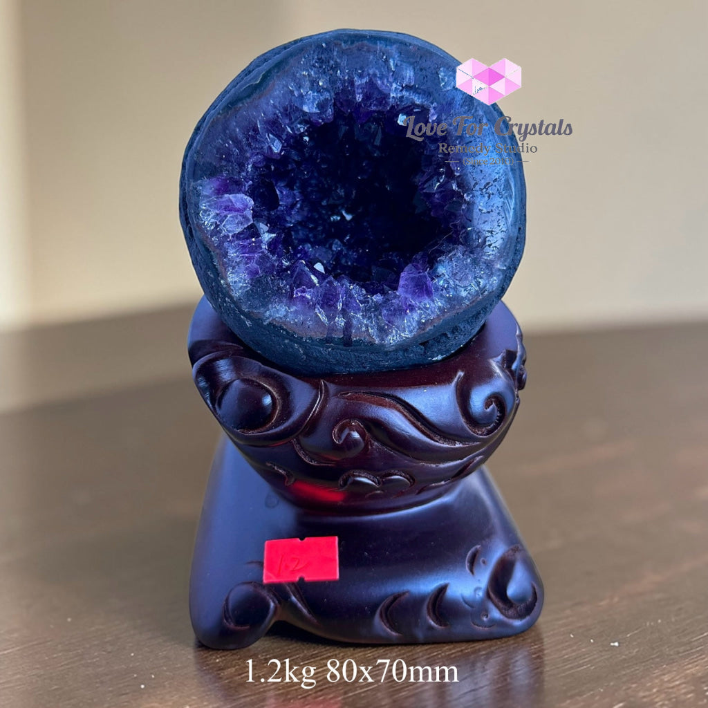 Amethyst Money Catcher Geode (Brazil) Encoded & Activated 1.2kg 80x70mm Amethyst