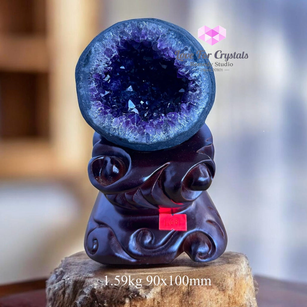 Amethyst Money Catcher Geode (Brazil) Encoded & Activated 1.59kg 90x100mm Amethyst