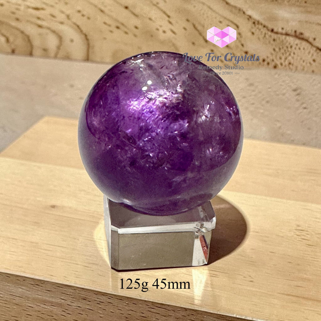 Amethyst Sphere (Orb of Calm & Success) Brazil AAA Grade - 125g 45mm - Amethyst