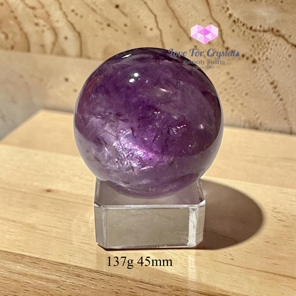 Amethyst Sphere (Orb of Calm & Success) Brazil AAA Grade - 137g 45mm - Amethyst