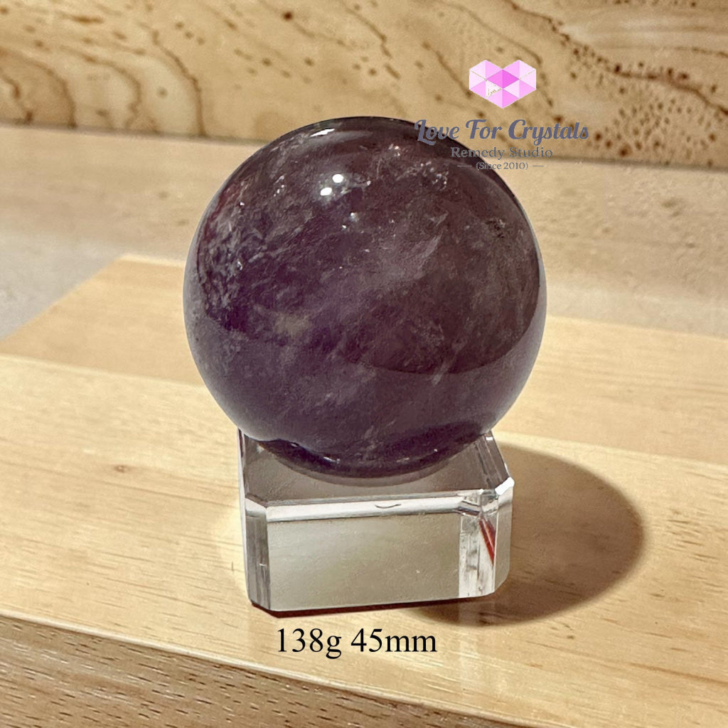 Amethyst Sphere (Orb of Calm & Success) Brazil AAA Grade - 138g 45mm - Amethyst
