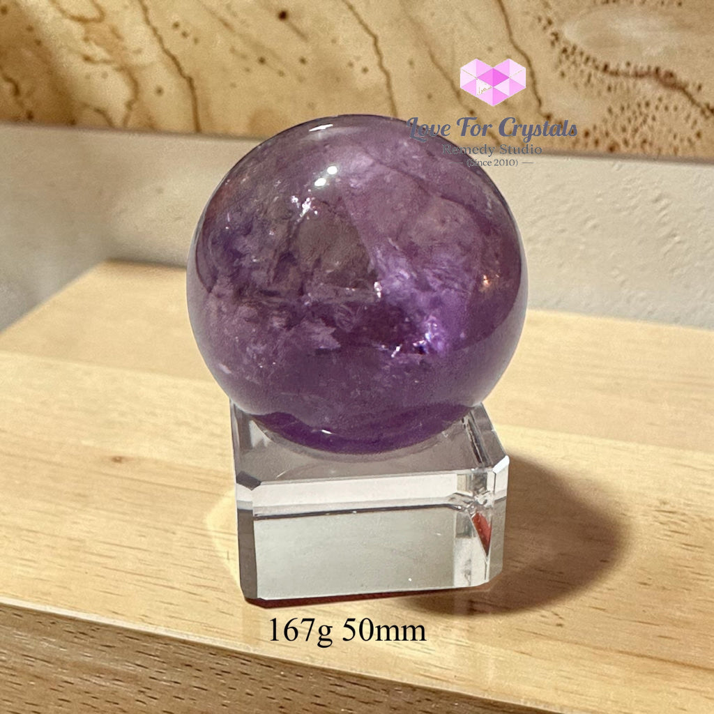 Amethyst Sphere (Orb of Calm & Success) Brazil AAA Grade - 167g 50mm - Amethyst