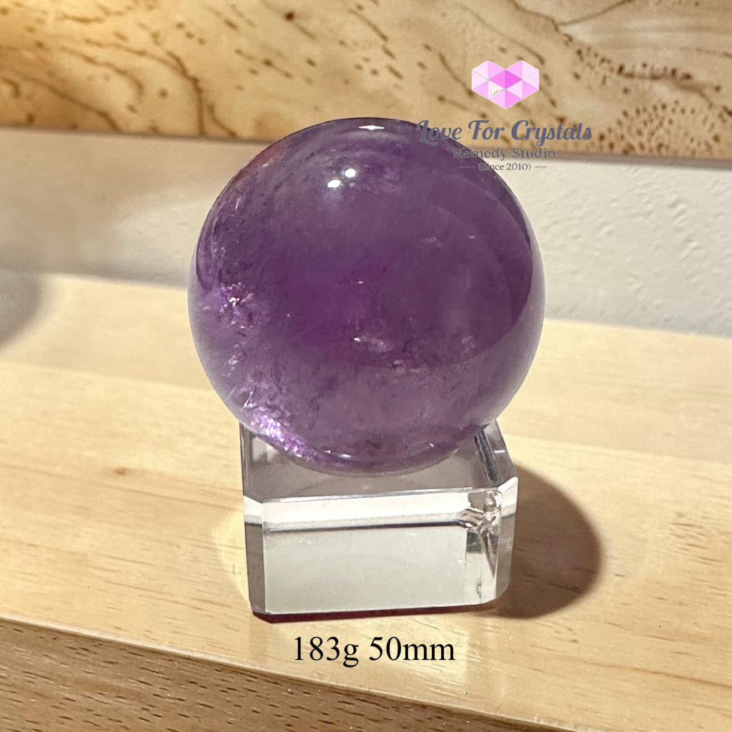 Amethyst Sphere (Orb of Calm & Success) Brazil AAA Grade - 183g 50mm - Amethyst