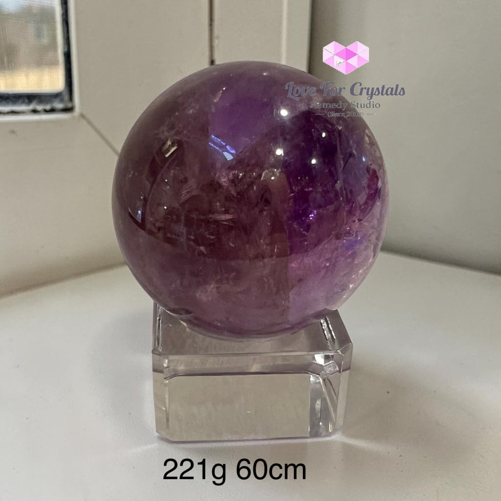 Amethyst Sphere (Orb of Calm & Success) Brazil AAA Grade - 221g 70cm - Amethyst