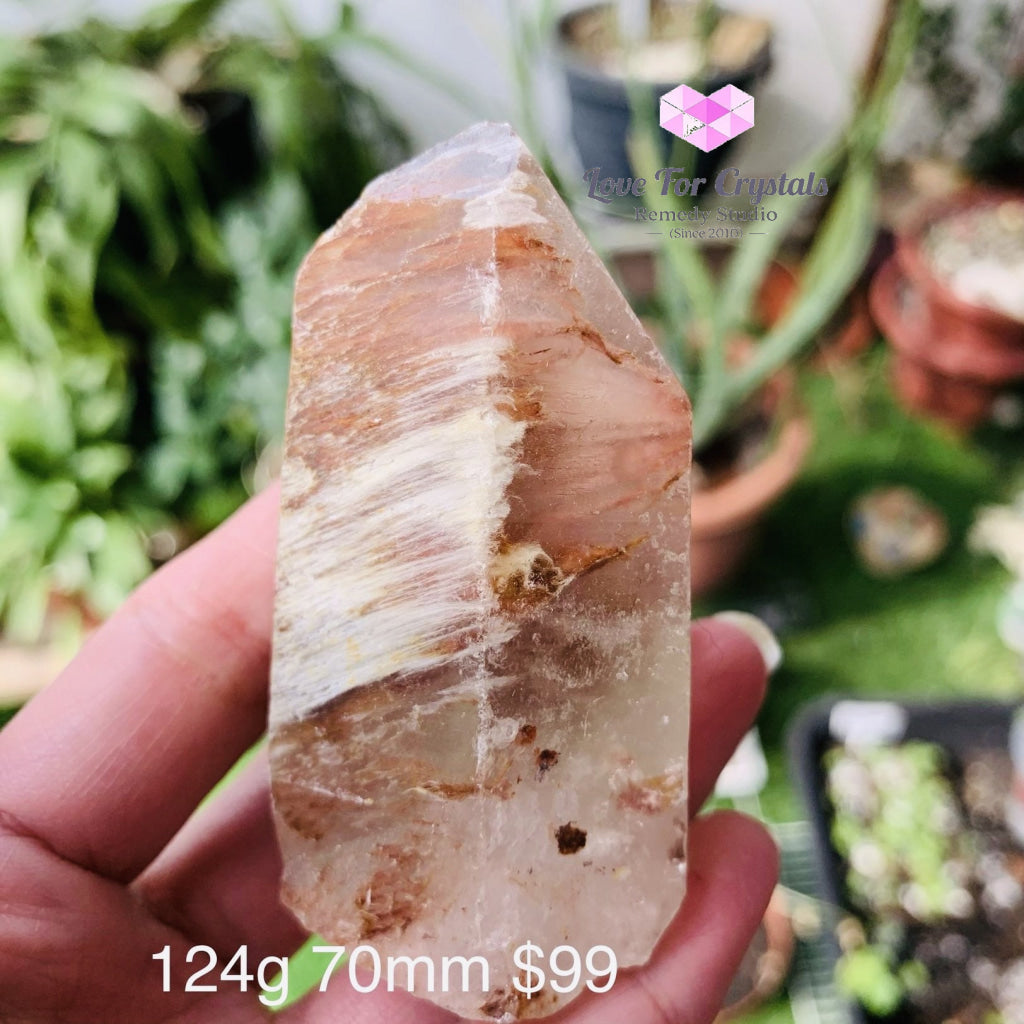 Angel Phantom Quartz (Brazil) Rare (Amphibole) 124G 70Mm Raw Stones