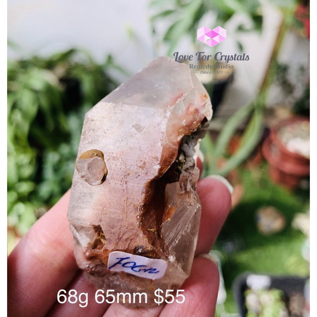 Angel Phantom Quartz (Brazil) Rare (Amphibole) 68G 65Mm Raw Stones