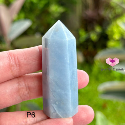 Angelite Tower Point (Peru) Photo 6 Polished Crystals