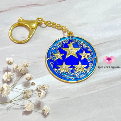 2023 Annual Amulet With 5 Stars (Fengshui 2023) Keychain