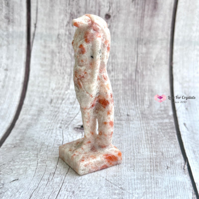 Anubis Crystal Carved (Egyptian God Of The Dead) Sunstone 8-10
