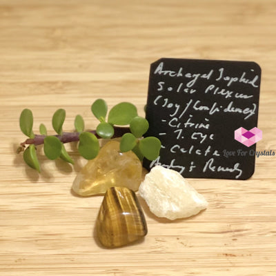 Archangel Jophiel Solar Plexus Chakra Remedy Set (Joy & Confidence) Crystal Set