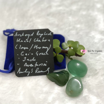 Archangel Raphael Heart Chakra Remedy Set (Love And Harmony) Crystal Sets