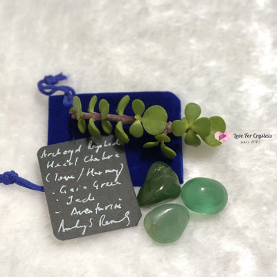 Archangel Raphael Heart Chakra Remedy Set (Love And Harmony) Crystal Sets