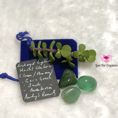 Archangel Raphael Heart Chakra Remedy Set (Love And Harmony) Crystal Sets