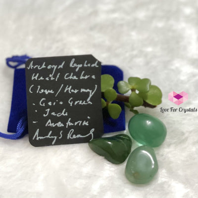 Archangel Raphael Heart Chakra Remedy Set (Love And Harmony) Crystal Sets