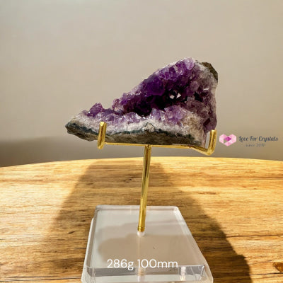 Attract Success Premium Amethyst Druse with Stand (Brazil) Pre-coded & Activated 286g 100mm Amethyst