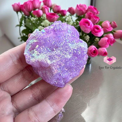 Aura Quartz Geode (35-55Mm) Brazil Pink 48Mm