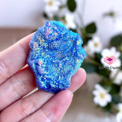 Aura Quartz Geode (35-55Mm) Brazil Tanzanite 45Mm