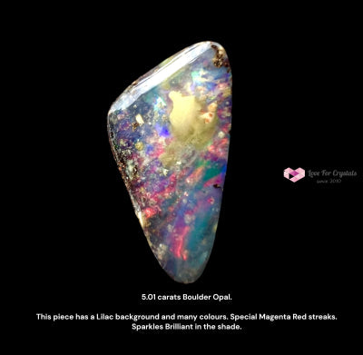 Boulder Opal from Australia 5.01 Carats Black Opal
