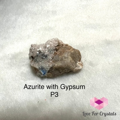 Azurite With Gypsum Specimen (20-40Mm) Brazil Photo 3 Raw Stones