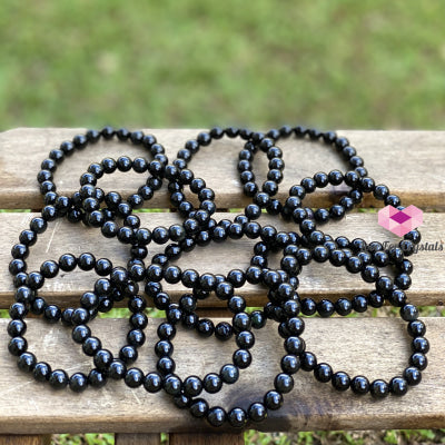 Black Obsidian 8Mm Bracelet Bracelets & Bangles