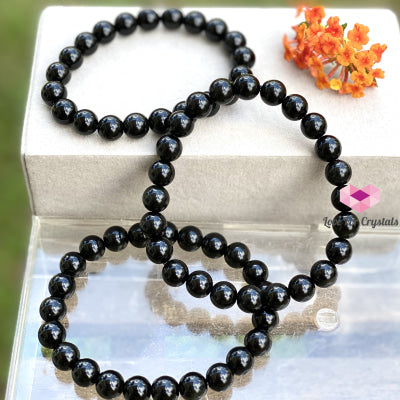 Black Obsidian 8Mm Bracelet Bracelets & Bangles