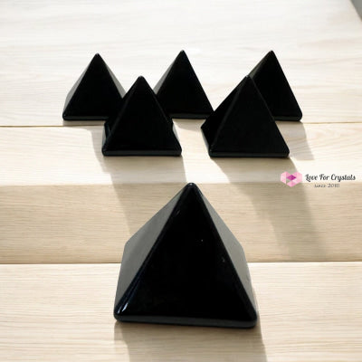 Black Obsidian Pyramid 40mm AAA grade (Pre-coded & Activated) Random Piece 40mm Obsidian