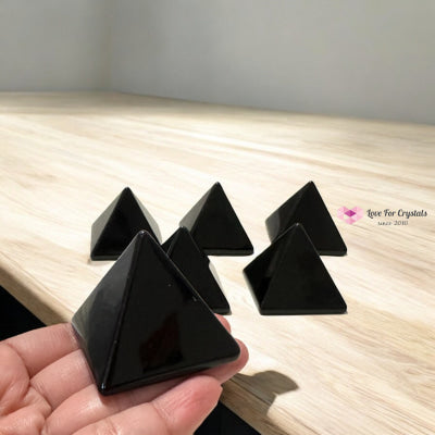 Black Obsidian Pyramid 40mm AAA grade (Pre-coded & Activated) Random Piece 40mm Obsidian