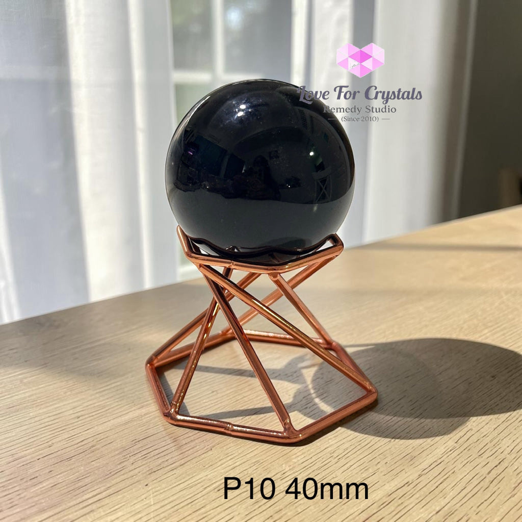 Black Obsidian Sphere (encoded & activated) 40-45mm - Photo 10 (40mm) - Crystal sphere