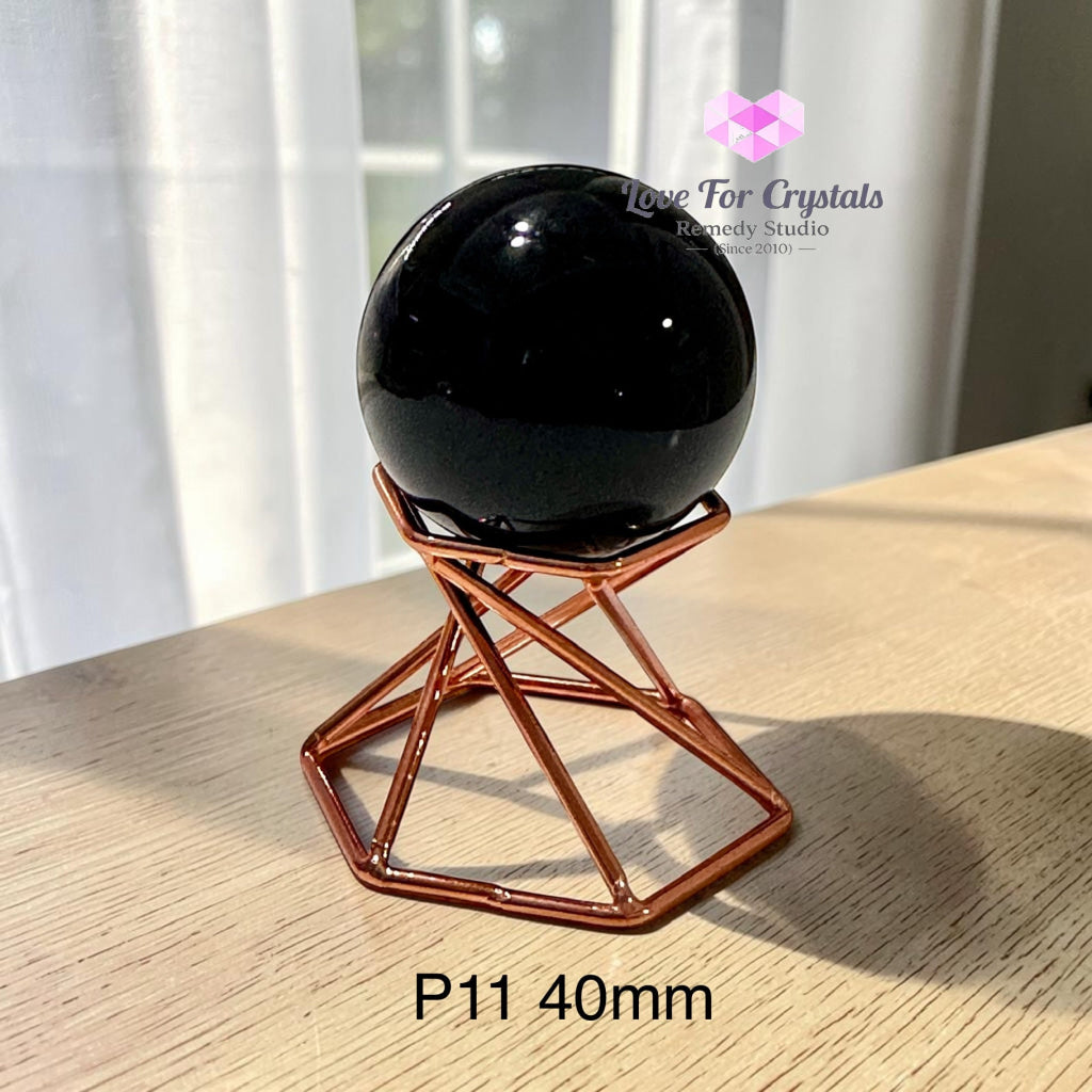 Black Obsidian Sphere (encoded & activated) 40-45mm - Photo 11 (40mm) - Crystal sphere