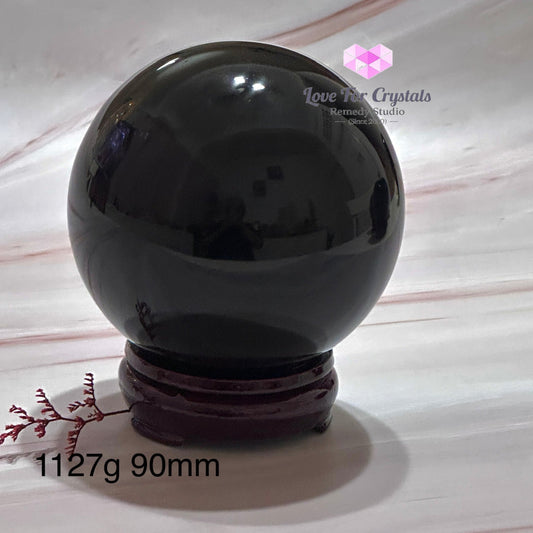Black Obsidian Sphere (Mexico) 1127G 90Mm