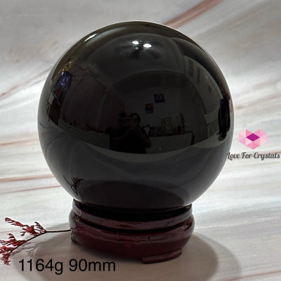 Black Obsidian Sphere (Mexico) 1164G 90Mm