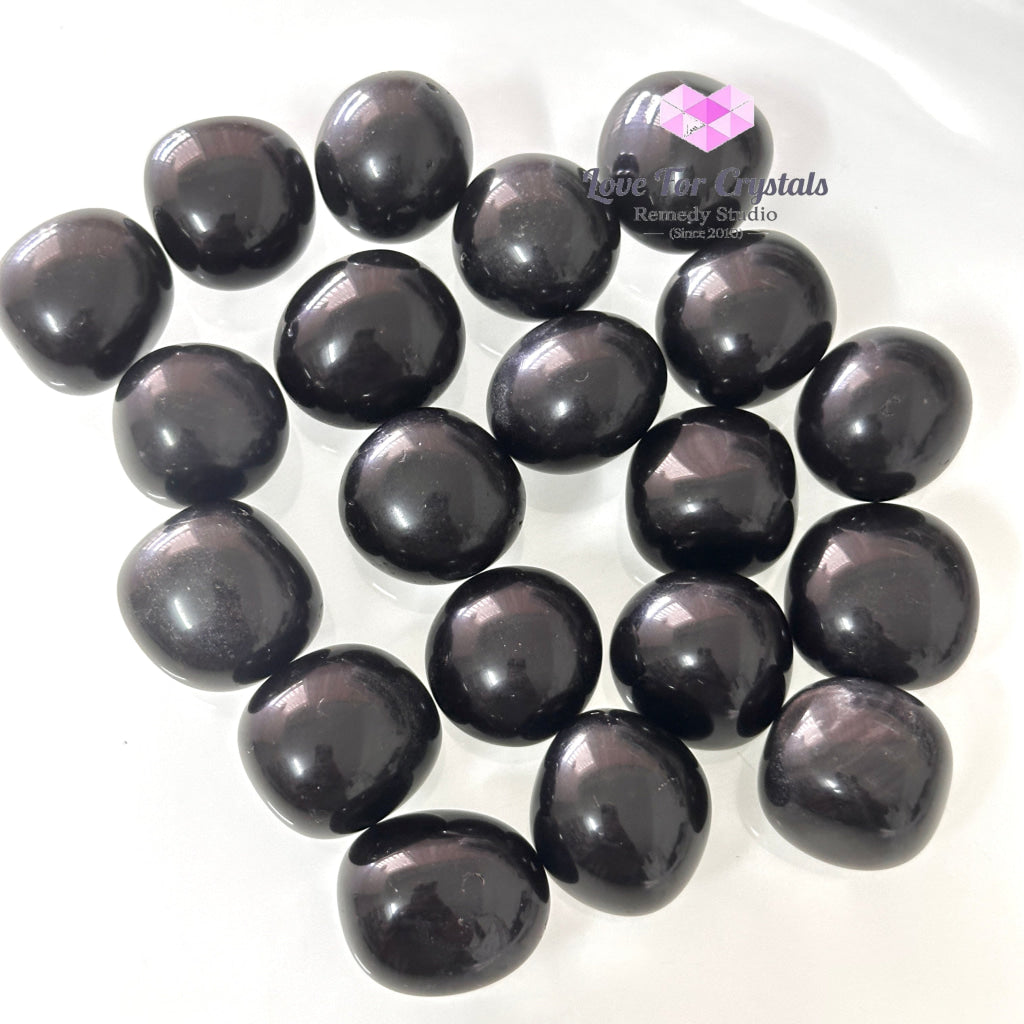 Black Obsidian Tumbled Stone 20-30mm, Grounding & Protection - Random Piece - Tumbled Stones