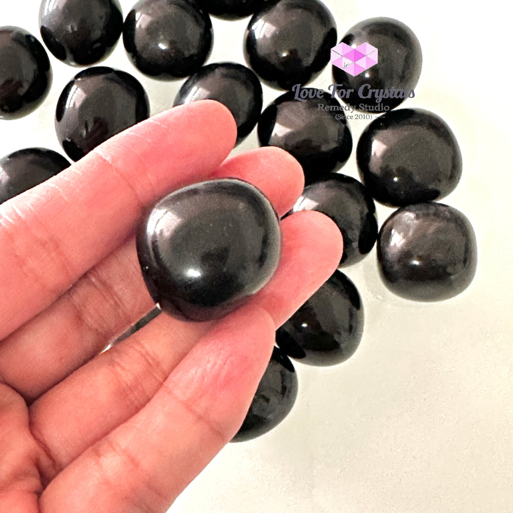 Black Obsidian Tumbled Stone 20-30mm, Grounding & Protection - Random Piece - Tumbled Stones