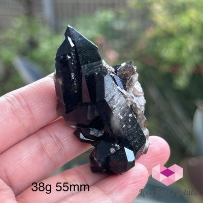 Black Quartz Morion Cluster (Brazil) 38G 55Mm Raw Crystal