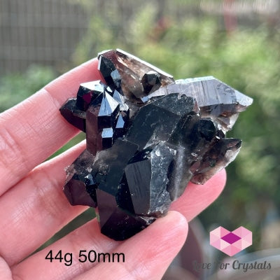 Black Quartz Morion Cluster (Brazil) 44G 50Mm Raw Crystal