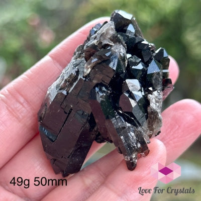 Black Quartz Morion Cluster (Brazil) 49G 50Mm Raw Crystal