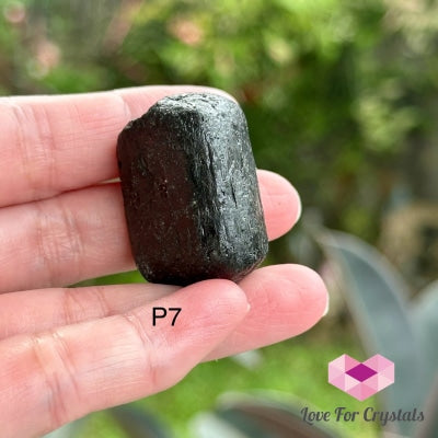 Black Tourmaline Double Terminated Raw (Brazil) P7 Crystals