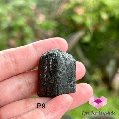 Black Tourmaline Double Terminated Raw (Brazil) P9 Crystals