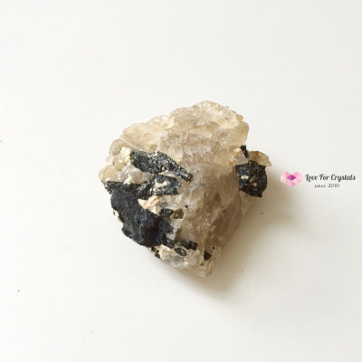 Black Tourmaline On Quartz Specimen 50-60 Mm (Brazil) Raw Stones