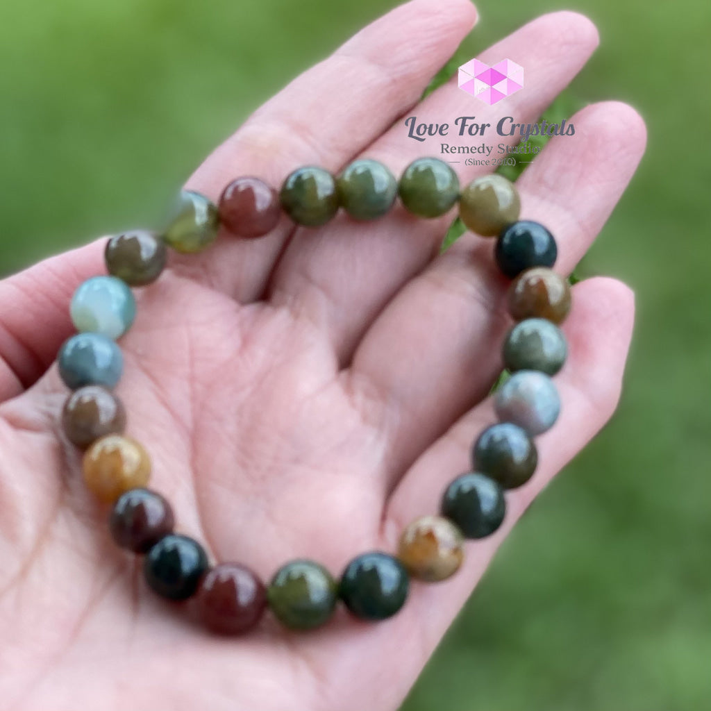 Bloodstone Gemstone Energy Bracelet (Good Health) 8Mm
