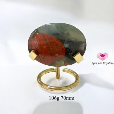 Bloodstone Palms on Stand (Health Renewal) pre-coded activated 106g 70mm Bloodstone