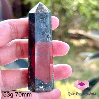 Bloodstone Tower Points (India) 53G 70Mm Polished Crystals