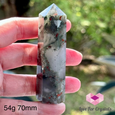 Bloodstone Tower Points (India) 54G 70Mm Polished Crystals