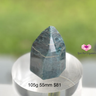 Blue Apatite Standing Point (Brazil) 105G 55Mm
