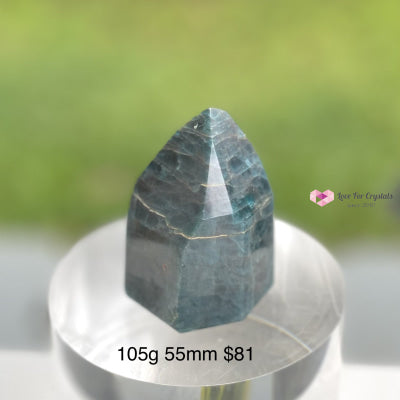 Blue Apatite Standing Point (Brazil) 105G 55Mm
